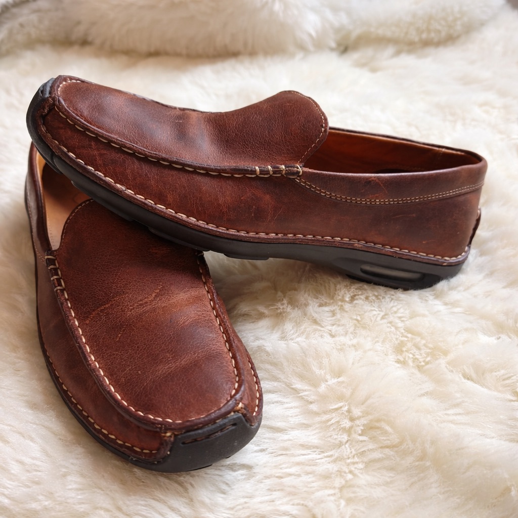 Men’s Cole Haan Rich Brown Leather Slip-Ons - 8